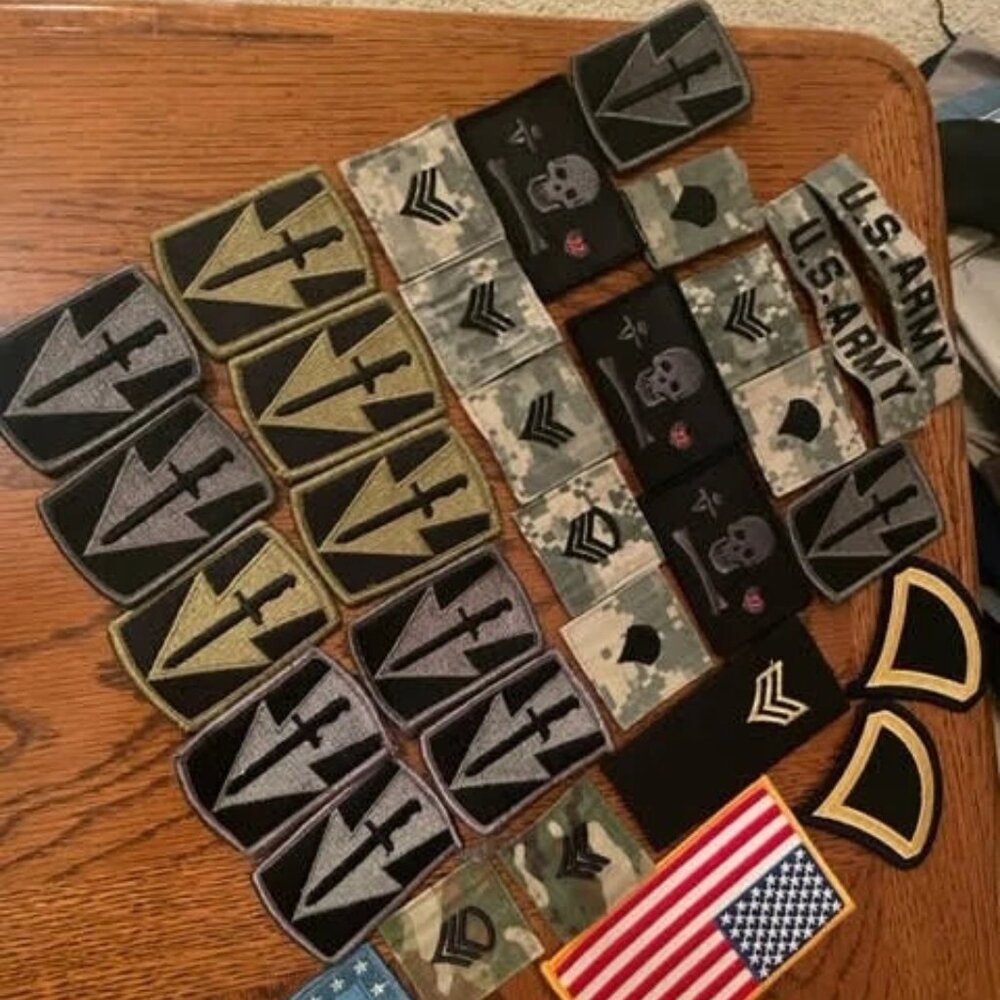 76th Infantry Brigade, Rank, American Flag U.S. Army Patches Lot of 32